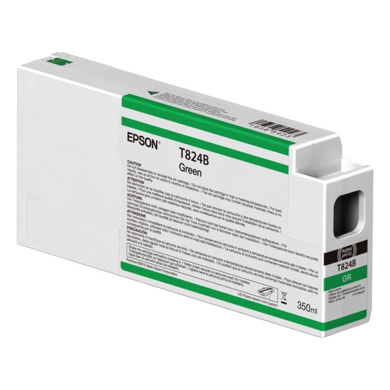Cartucho Original Epson Verde T824B00 UltraChrome HDX 350ml C13T824B00