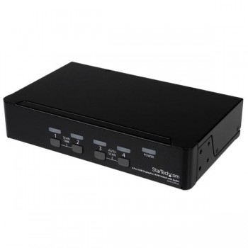 StarTech.com Conmutador Switch KVM 4 puertos Vídeo DisplayPort DP Hub Concentrador USB 2.0 Audio - 2 SV431DPUA