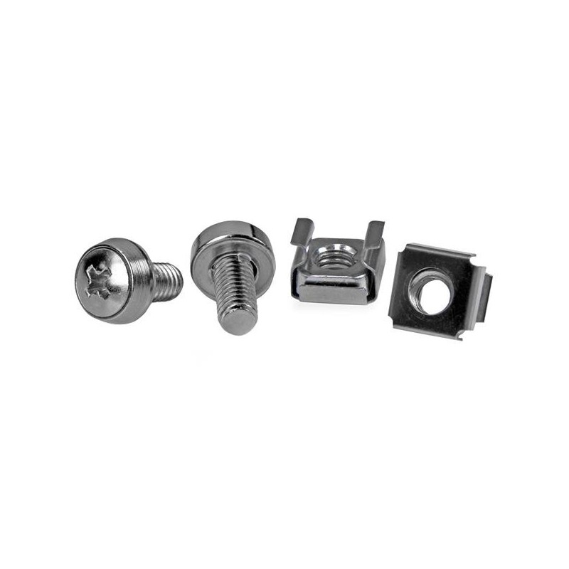 StarTech.com Paquete de 50 Tornillos y Tuercas Enjauladas Cage Nuts M6 CABSCREWM6