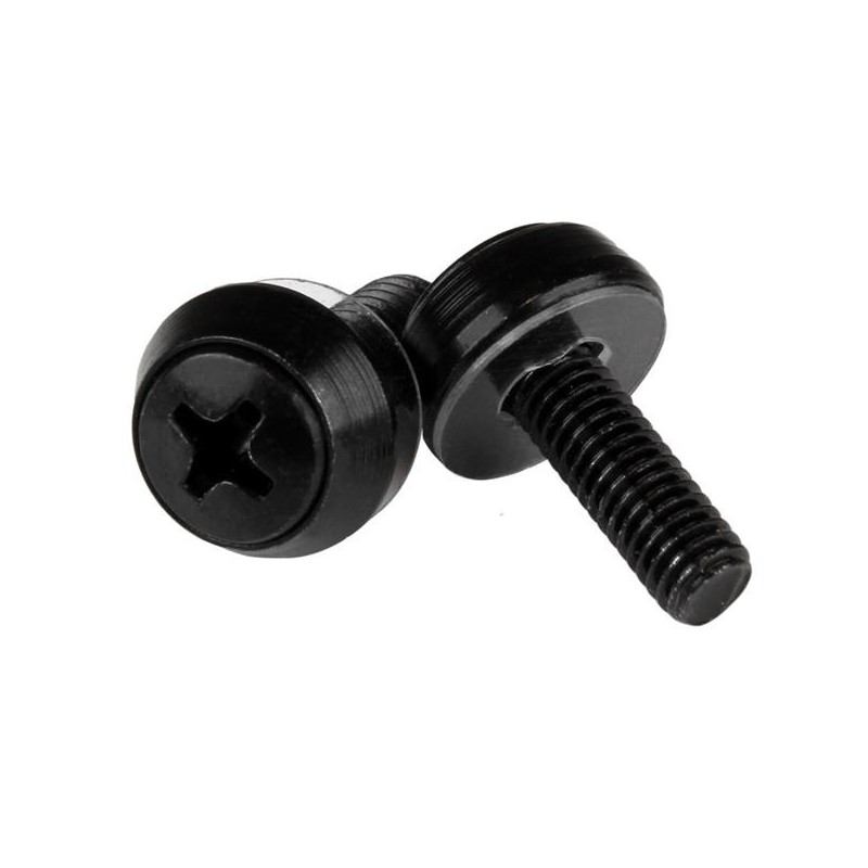 StarTech.com Paquete de 100 Tornillos de Montaje M5x12mm - Negro CABSCREWSM5B