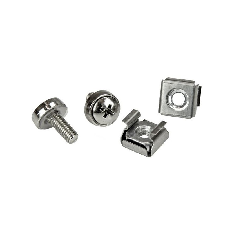 StarTech.com Paquete de 20 Tornillos M5 de 12mm y Tuercas Jaula para Armarios Rack - con Herramienta CABSCRWM520