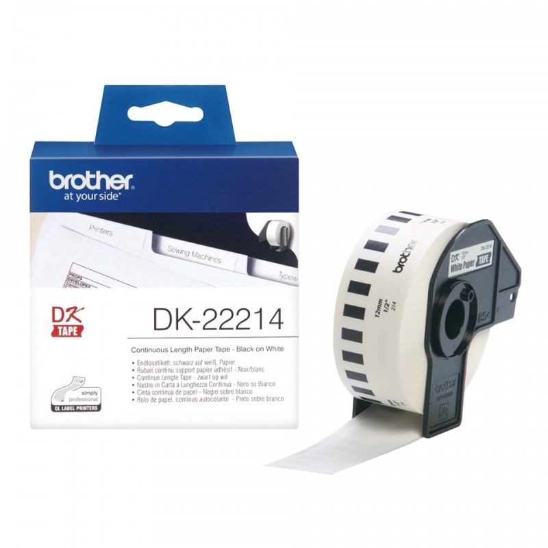 Brother Cinta continua de papel térmico (blanca) DK22214