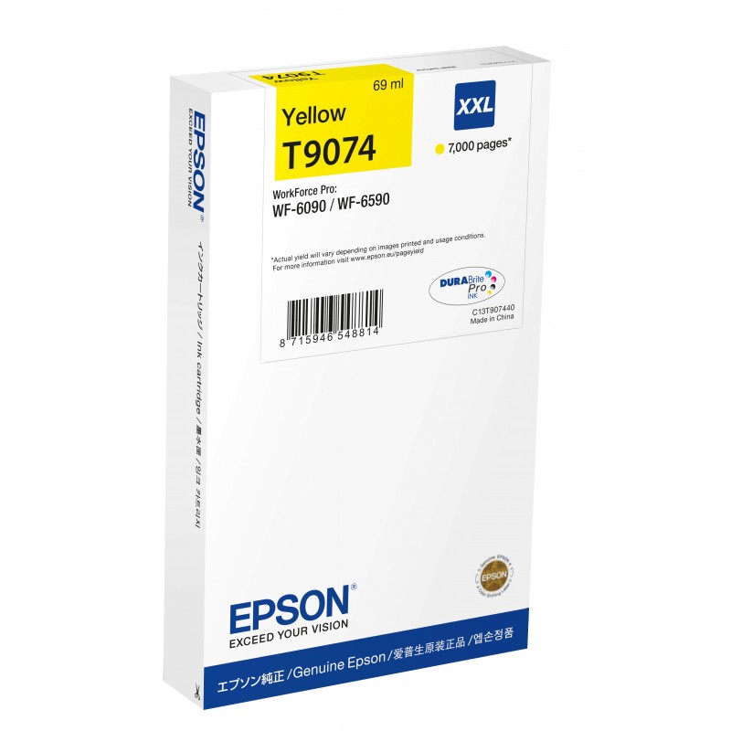 Cartucho de tinta Original Epson T9074 Amarillo XXL C13T907440