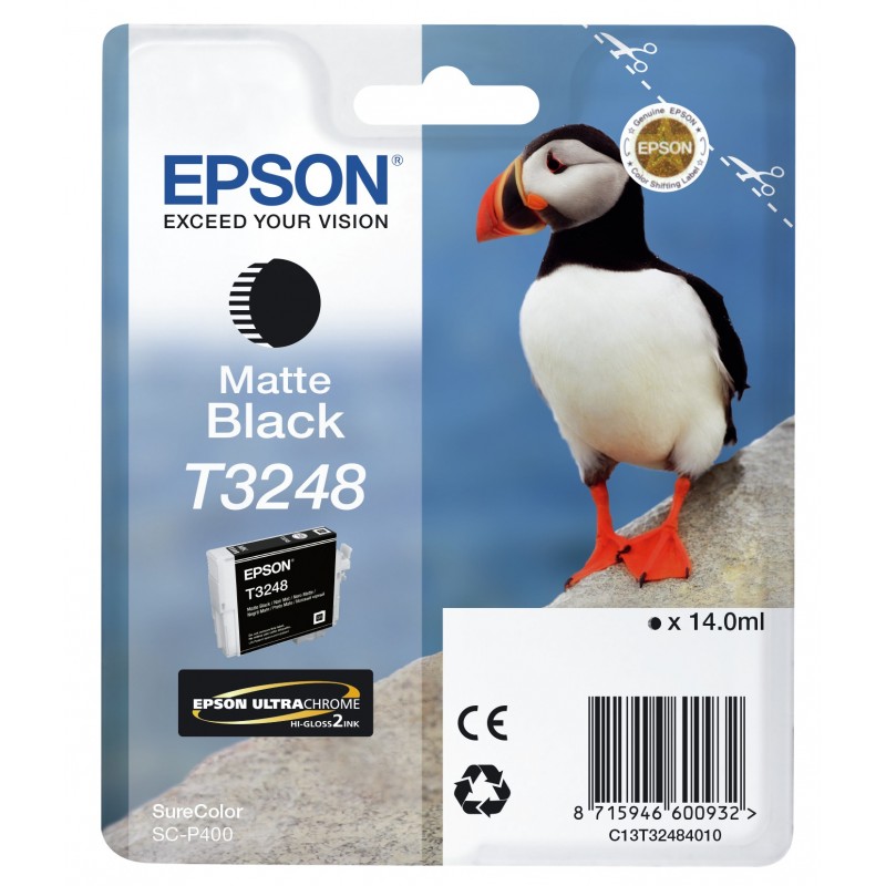 Cartucho de tinta Original Epson T3248 Negro Mate C13T32484010