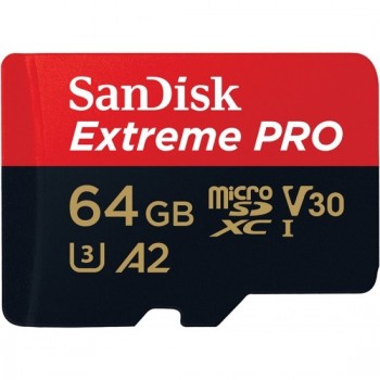 SanDisk 64GB Extreme Pro microSDXC 64GB MicroSDXC Clase 10 Negro, Rojo SDSQXCY-064G-GN6MA