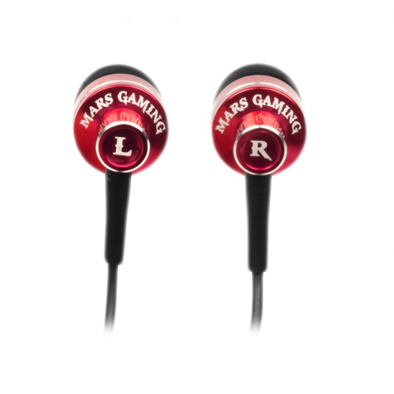 Mars Gaming MIH1 - Dentro de oído Negro, Rojo