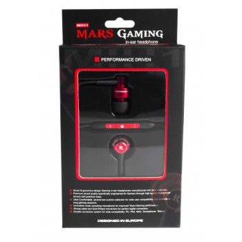 Mars Gaming MIH1 - Dentro de oído Negro, Rojo