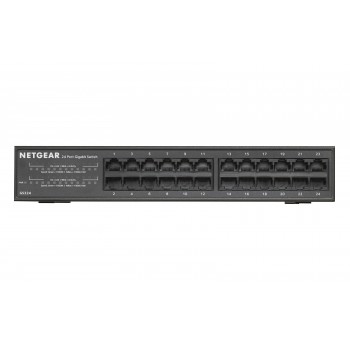 Netgear GS324 No administrado Gigabit Ethernet (10 100 1000) Negro 1U GS324-100EUS