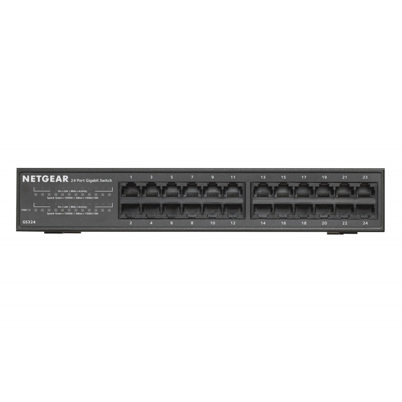 Netgear GS324 No administrado Gigabit Ethernet (10 100 1000) Negro 1U GS324-100EUS