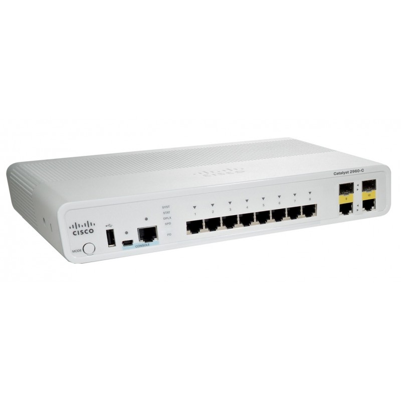 Cisco Catalyst WS-C2960C-8TC-L switch Gestionado L2 Fast Ethernet (10 100) Blanco