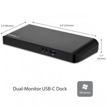 StarTech.com Replicador de Puertos USB-C con 2 Salidas de Vídeo para Ordenadores Portátiles 4K MST30C2DPPD
