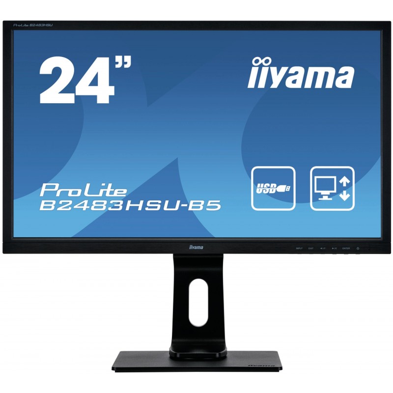 iiyama ProLite B2483HSU-B5 - 24" - 1920x1080 - Full HD LED - Negro