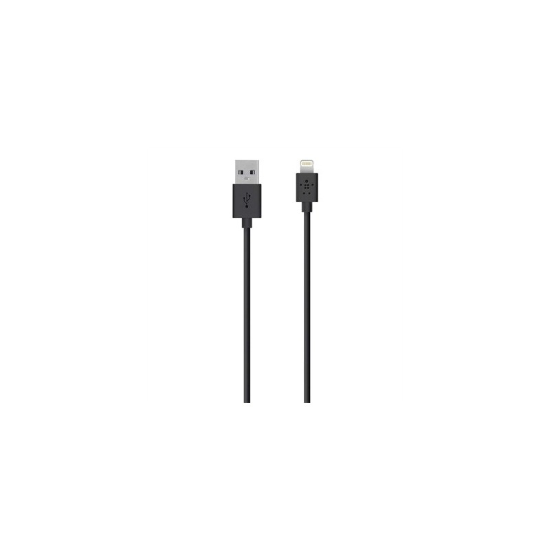 Belkin MIXIT Lightning - USB cable de teléfono móvil Negro USB A Apple 30-pin 1,22 m F8J023BT04-BLK