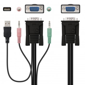 Nanocable KVM SWITCH VGA USB 1U-2PC+CABLE 10.12.0001