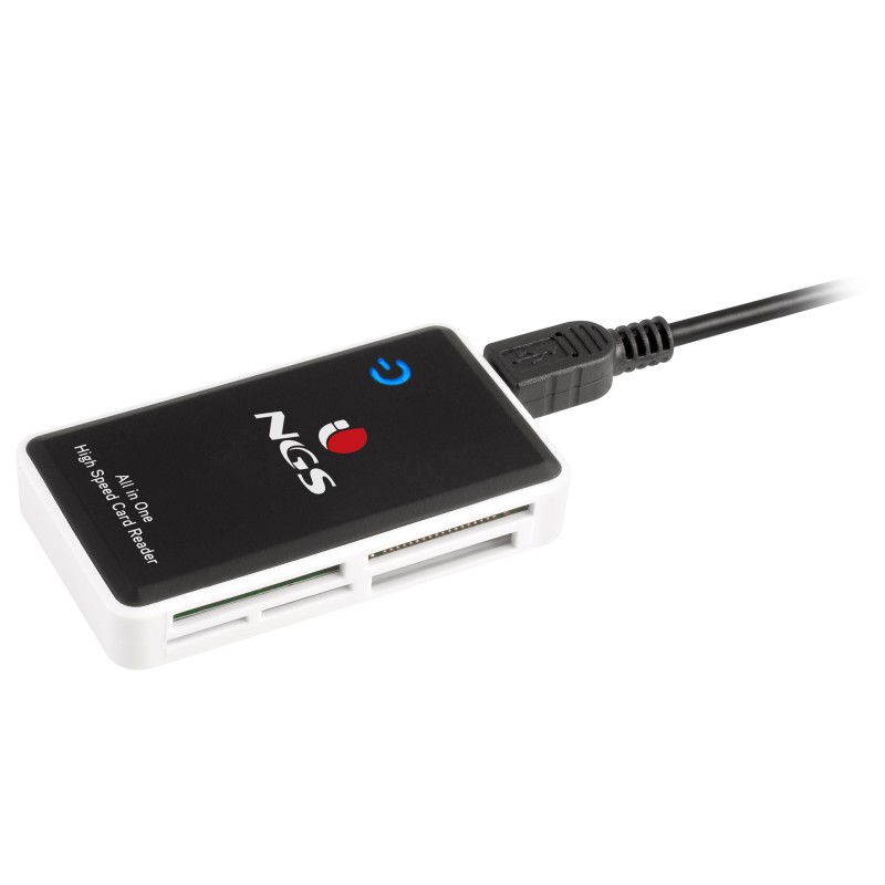 NGS Multireader Pro lector de tarjeta Negro, Blanco USB 2.0 MULTIREADERPRO