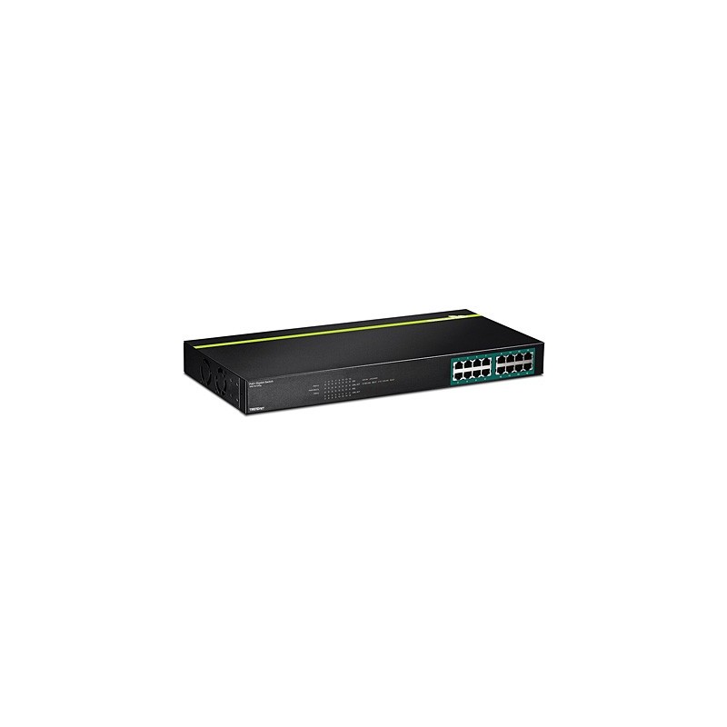 Trendnet TPE-TG160G switch No administrado L2 Gigabit Ethernet (10 100 1000) Negro 1U Energía sobre 