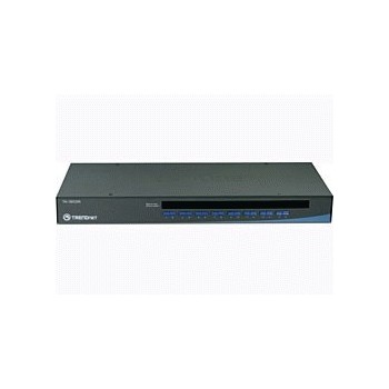 Trendnet 16-Port USB PS 2 Rack Mount KVM Switch interruptor KVM Montaje en rack Negro TK-1603R