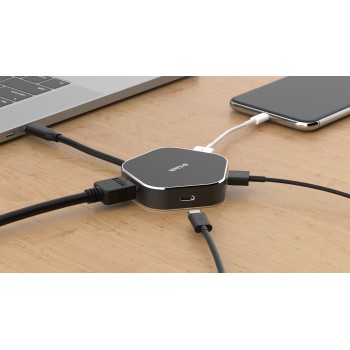 D-Link DUB-M420 - USB 3.0 (3.1 Gen 1) Type-C Negro, Plata