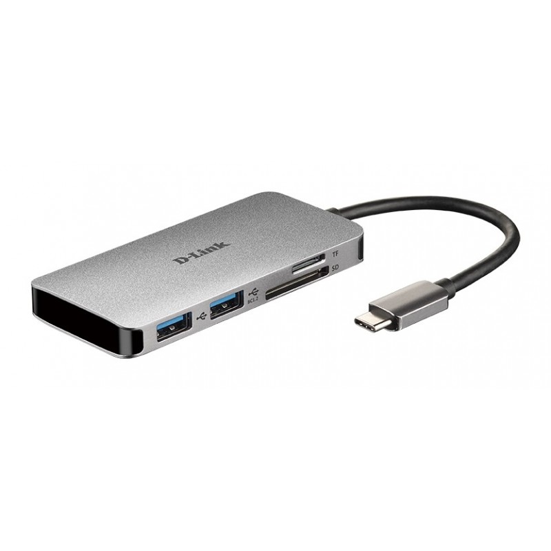 D-Link DUB-M610 - USB 3.0 (3.1 Gen 1) Type-C Aluminio, Negro