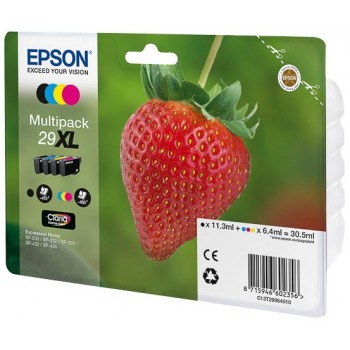 Epson 29XL CMYK Negro, Cian, Magenta, Amarillo C13T29964010