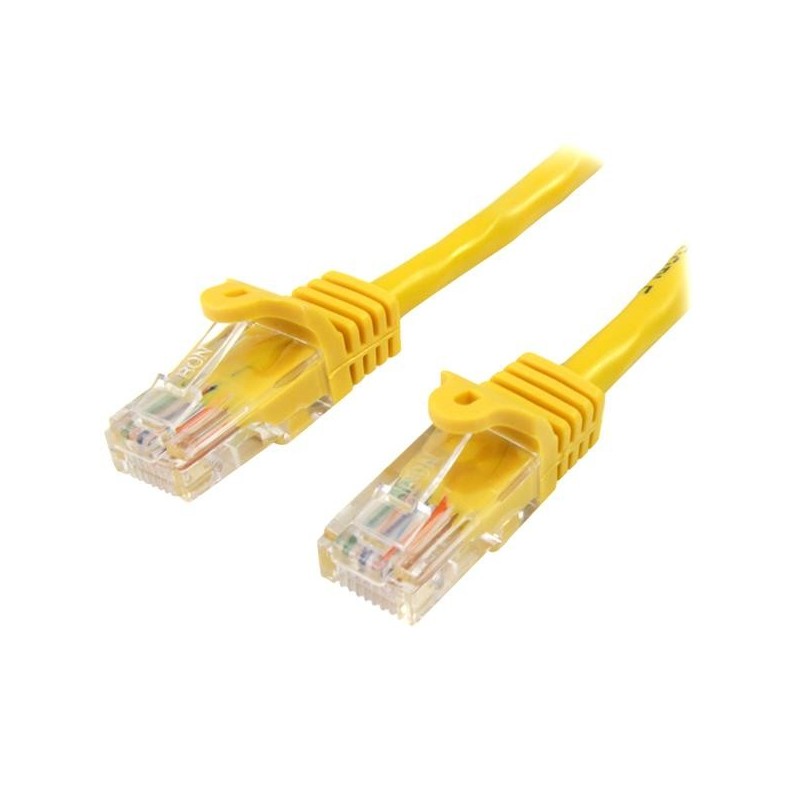 StarTech.com Cable de Red de 5m Amarillo Cat5e Ethernet RJ45 sin Enganches, 5 m, Cat5e, U UTP (UTP), 45PAT5MYL