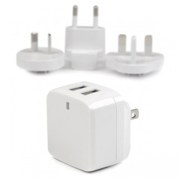 StarTech.com Cargador de Pared USB de 2 Puertos para Tablets Smartphones - Cargador Blanco de Alta P USB2PACWH