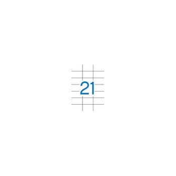 APLI Labels 70 x 42.4mm, Blanco, A4, 70 mm, 42,4 mm, 310 x 220 x 20 mm, 2100 pieza(s) 1276
