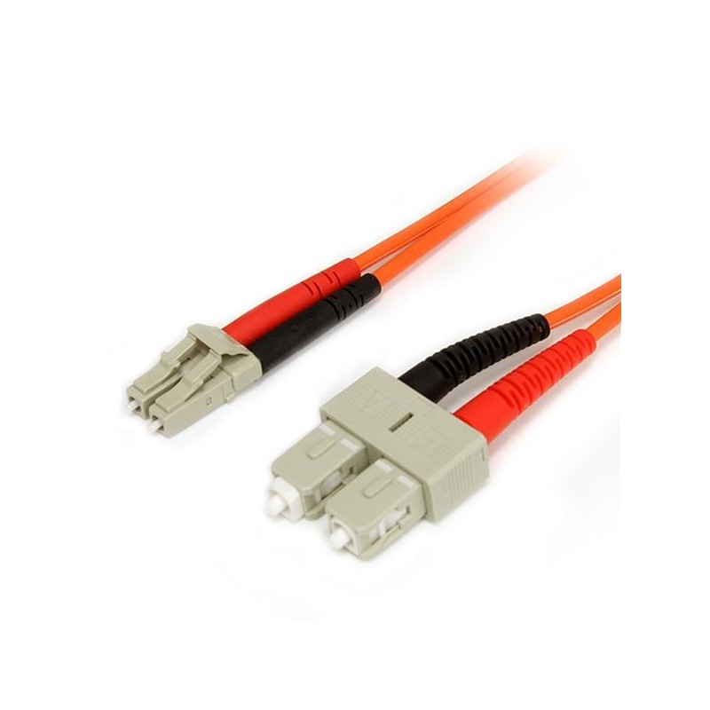 StarTech.com Cable Patch de Fibra Duplex Multimodo 62,5 125 2m LC - SC, 2 m, LC, SC, Naranja FIBLCSC2