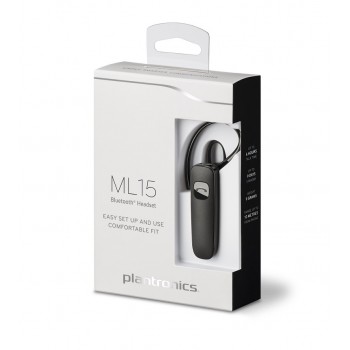 Plantronics ML15 auriculares para móvil Monoaural gancho de oreja Negro 204666-05