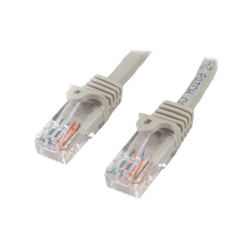 StarTech.com Cable de Red de 10m Gris Cat5e Ethernet RJ45 sin Enganches, 10 m, Cat5e, U UTP (UTP), R 45PAT10MGR