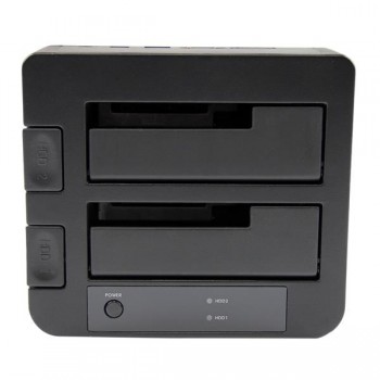 StarTech.com Docking Station eSATA USB 3.0 con UASP de 2 Bahías para Disco Duro o SSD SATA de 2,5 o  SDOCK2U33EB