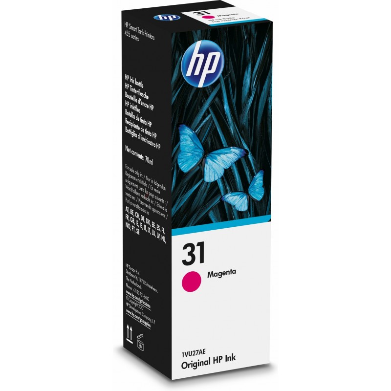 HP 31 70-ml Magenta Original Ink Bottle cartucho de tinta 1VU27AE