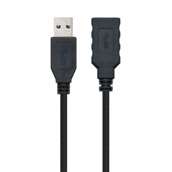 Nanocable Cable USB 3.0, Tipo A M-A H, Negro, 3.0  10.01.0903-BK