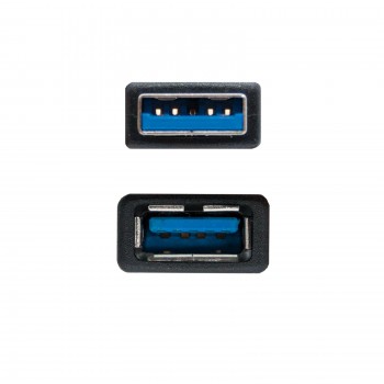 Nanocable Cable USB 3.0, Tipo A M-A H, Negro, 3.0  10.01.0903-BK