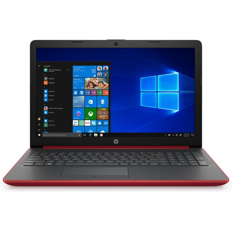 HP 15-db1016ns Negro, Rojo, Plata - 15.6" - 1366x768 - AMD Ryzen 7 - 8GB - 256GB SSD - Wi-Fi 5 - W10 6RL38EA