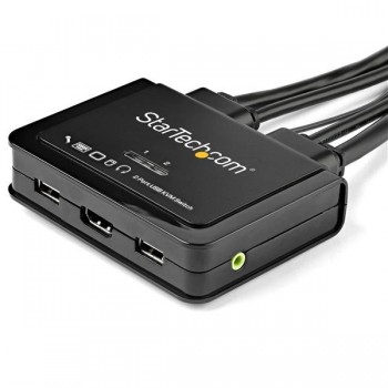 StarTech.com Switch KVM de 2 Puertos HDMI con Cables Incorporados - USB 4K 60Hz SV211HDUA4K