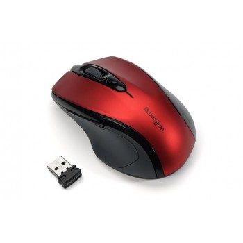 Kensington Ratón inalámbrico Pro Fit tamaño mediano, rojo rubí K72422WW