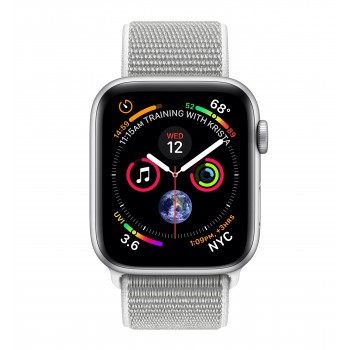 Apple Watch Watch Series 4, OLED, Pantalla táctil, GPS (satélite), Móvil, 36,7 g, Plata MTVT2TY A
