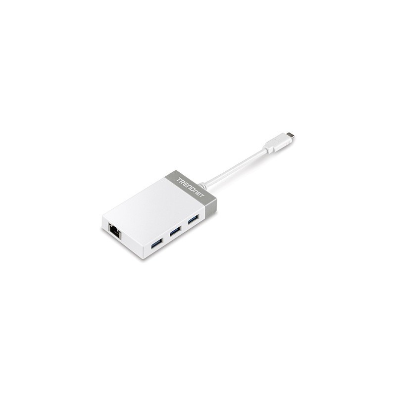 Trendnet TUC-ETGH3 hub de interfaz USB 3.0 (3.1 Gen 1) Type-C 5000 Mbit s Gris, Blanco