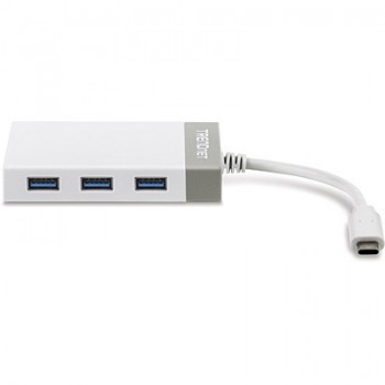 Trendnet TUC-ETGH3 hub de interfaz USB 3.0 (3.1 Gen 1) Type-C 5000 Mbit s Gris, Blanco