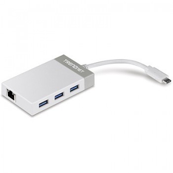 Trendnet TUC-ETGH3 hub de interfaz USB 3.0 (3.1 Gen 1) Type-C 5000 Mbit s Gris, Blanco