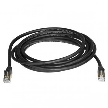 StarTech.com Cable de 3m de Red Ethernet RJ45 Cat6a Blindado STP - Cable sin Enganche Snagless - Neg 6ASPAT3MBK
