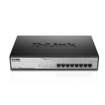 D-Link DGS 1008MP - Conmutador - sin gestionar - montaje en rack - PoE DGS-1008MP