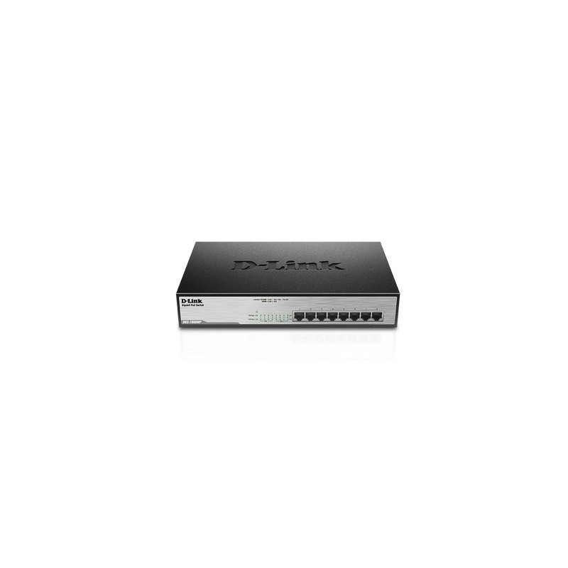 D-Link DGS 1008MP - Conmutador - sin gestionar - montaje en rack - PoE DGS-1008MP