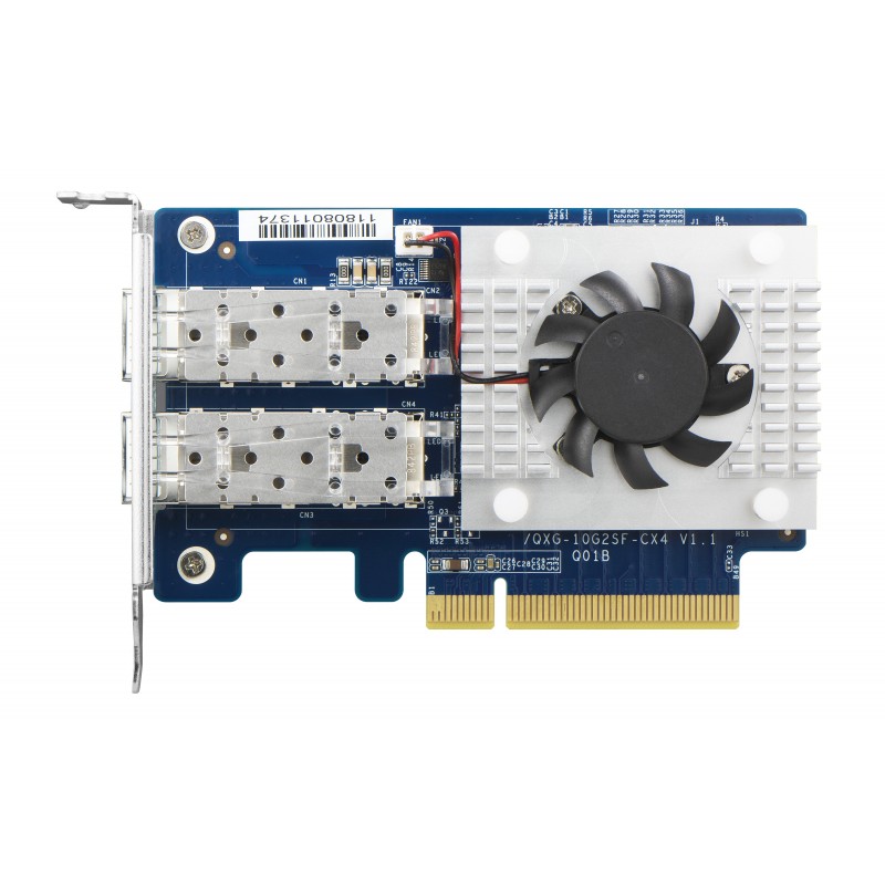 QNAP QXG-10G2SF-CX4 adaptador y tarjeta de red Ethernet 1000 Mbit s Interno