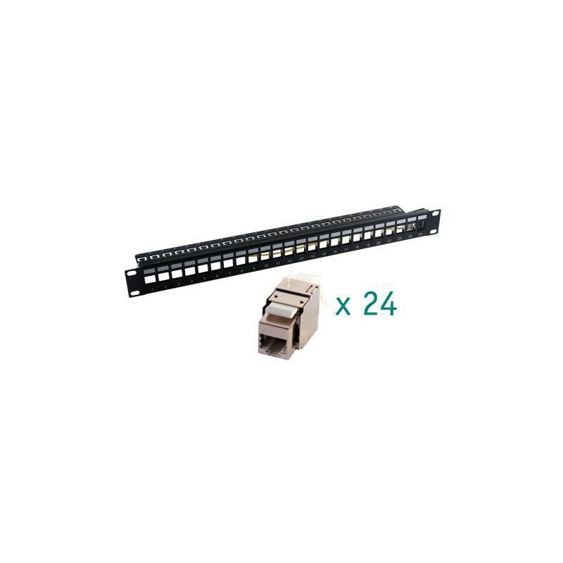 MCL PB-UNI6A 24BN, Negro, 1U