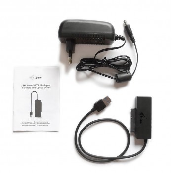 i-tec Cable Adaptador convertidor USB 3.0 a SATA III, USB 3.0, SATA III, Macho Hembra, 0,15 m, Negro USB3STADA