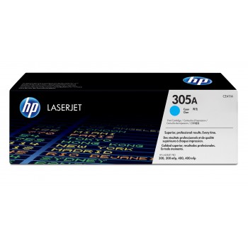 Cartucho de toner original LaserJet HP 305A cian CE411A
