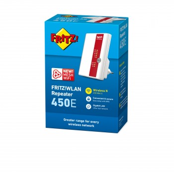 AVM FRITZ!WLAN Repeater 450E International, Rojo,  20002678
