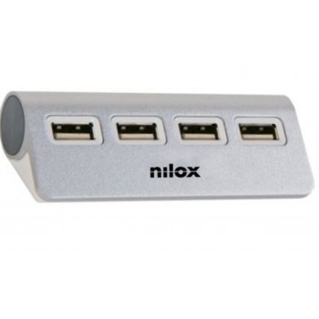 Nilox HUB 4 PORTE USB 2.0 ALLUMINIO NXHUB04ALU2